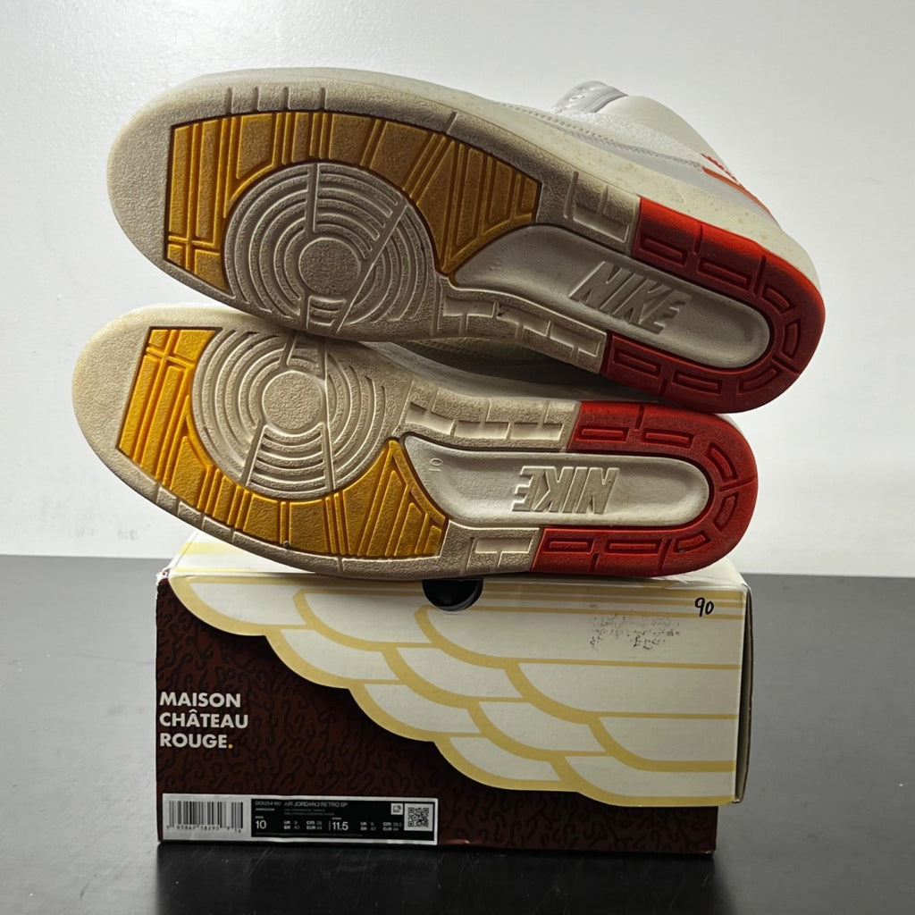 Jordan 2 Retro SP Maison Chateau Rouge 10 (Lightly Worn Pre-Owned)JordanSail/Citron Pulse-Orange-Cinnamon - Image 6