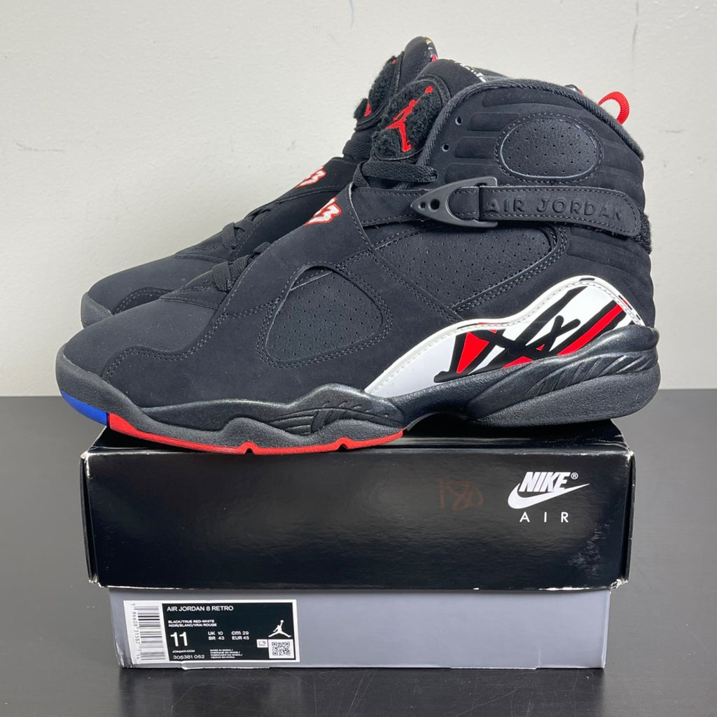 Jordan 8 Retro Playoffs (2023) 11 (Moderately Worn Pre-Owned)JordanBlack/True Red-White - Image 3