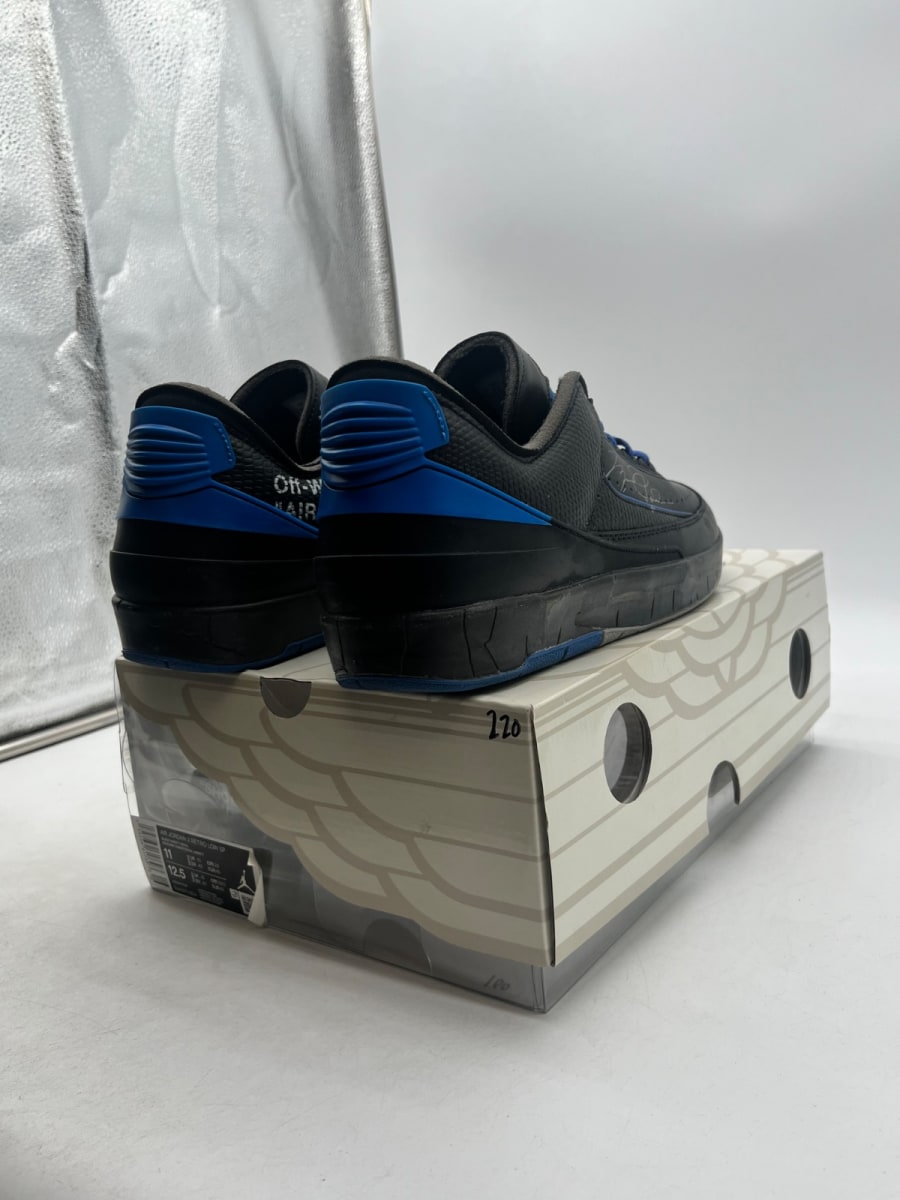 Jordan 2 Retro Low SP Off-White Black Blue 11 (Lightly Worn Pre-Owned)JordanBlack/Blue-Grey - Image 5