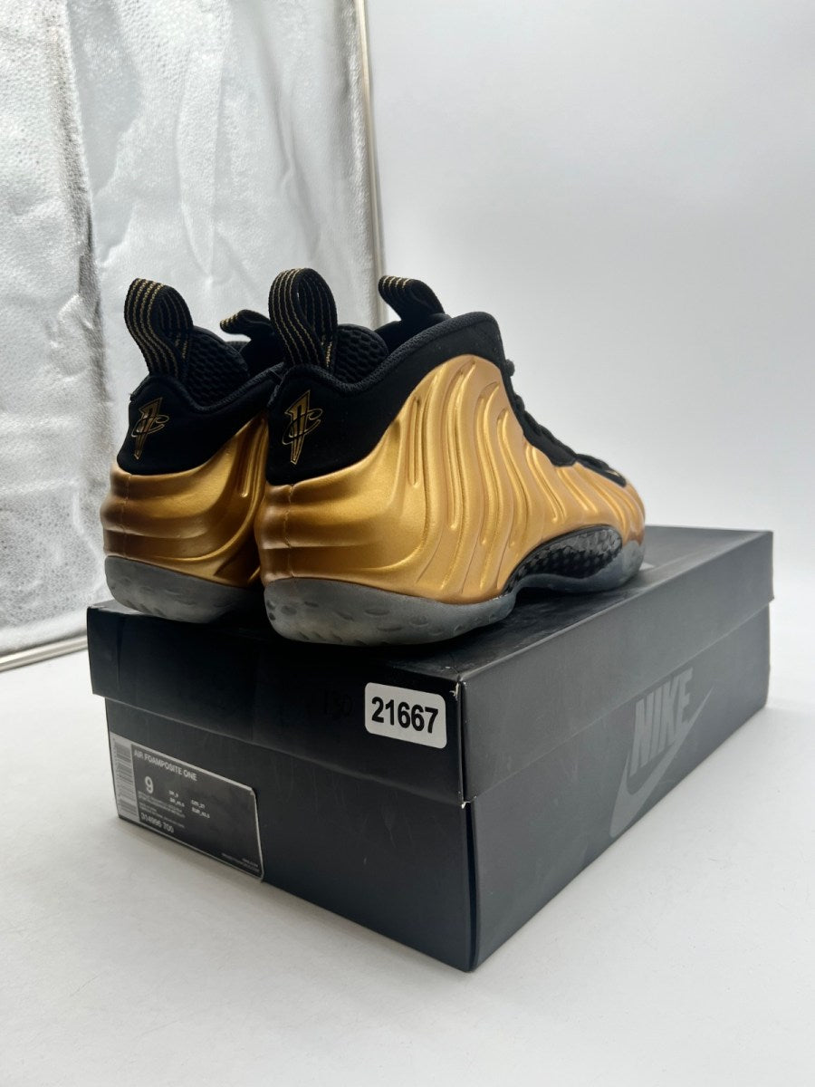 Nike Air Foamposite One Metallic Gold 9 (Lightly Worn Pre-Owned) - Image 5