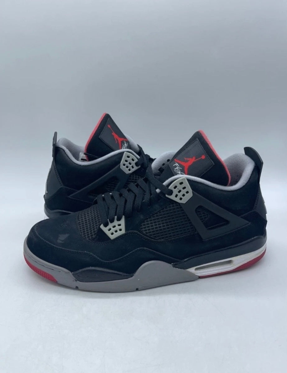 Jordan 4 Retro Black Cement (2012) 14 (Moderately Worn Pre-Owned)JordanBlack/Fire Red-Cement Grey - Image 1