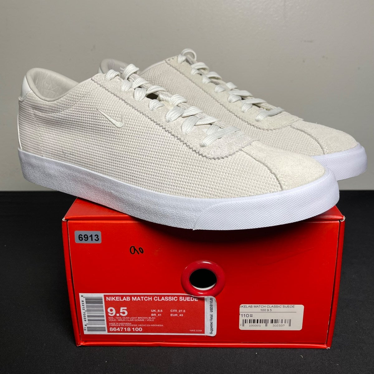 Nike Match Classic Perforated Suede Sail (Size 9.5) - Image 1