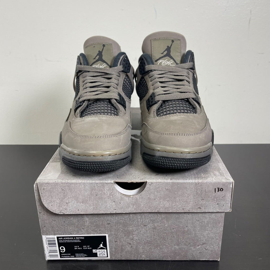 Jordan 4 Retro Cave Stone 9 (Moderately Worn Pre-Owned)JordanCave Stone/Black/Moon Particle - Image 2