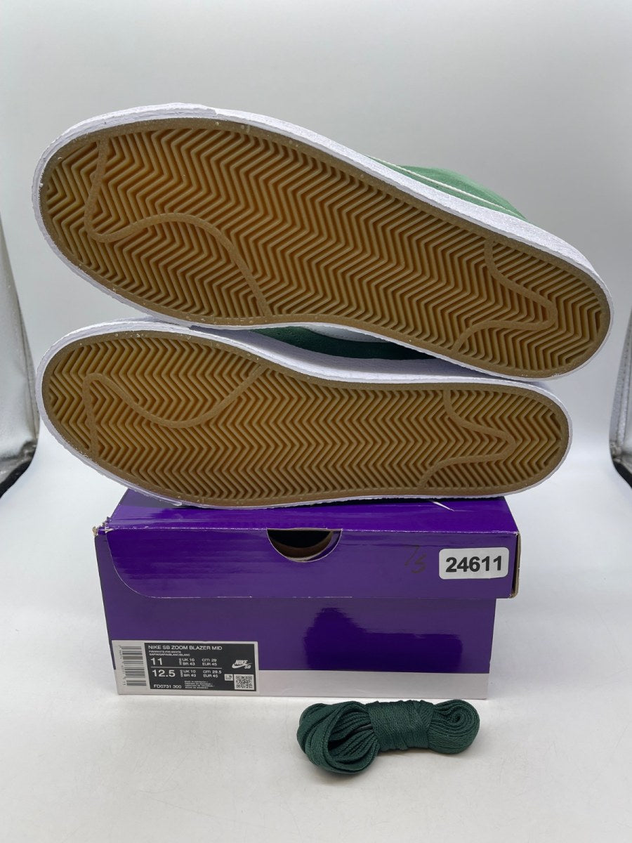 Nike SB Zoom Blazer Mid Fir White 11 (Moderately Worn Pre-Owned)NikeFir/Fir/White/White - Image 7