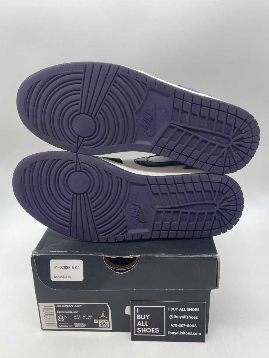 Jordan 1 Low Court Purple 8.5 (Moderately Worn Pre-Owned) - Image 7