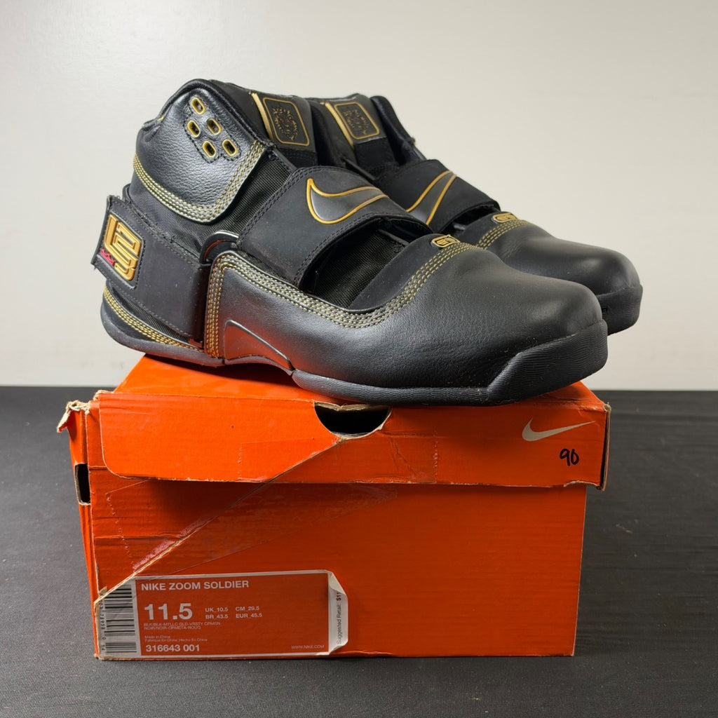 Nike Zoom Soldier 'Black Metallic Gold' (Size 11.5) - Image 1