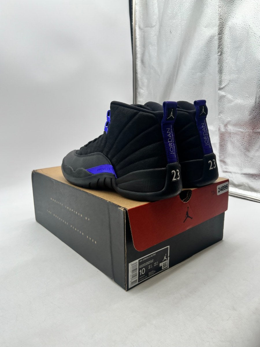 Jordan 12 Retro Black Dark Concord 10 (Lightly Worn Pre-Owned)JordanBlack/Black-Dark Concord - Image 4