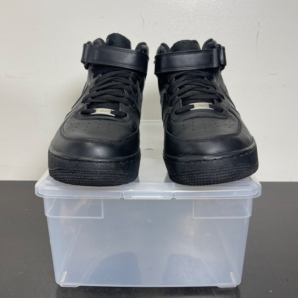 Nike Air Force 1 Mid Black (2016) 12 (Moderately Worn Pre-Owned)NikeBlack/Black - Image 2