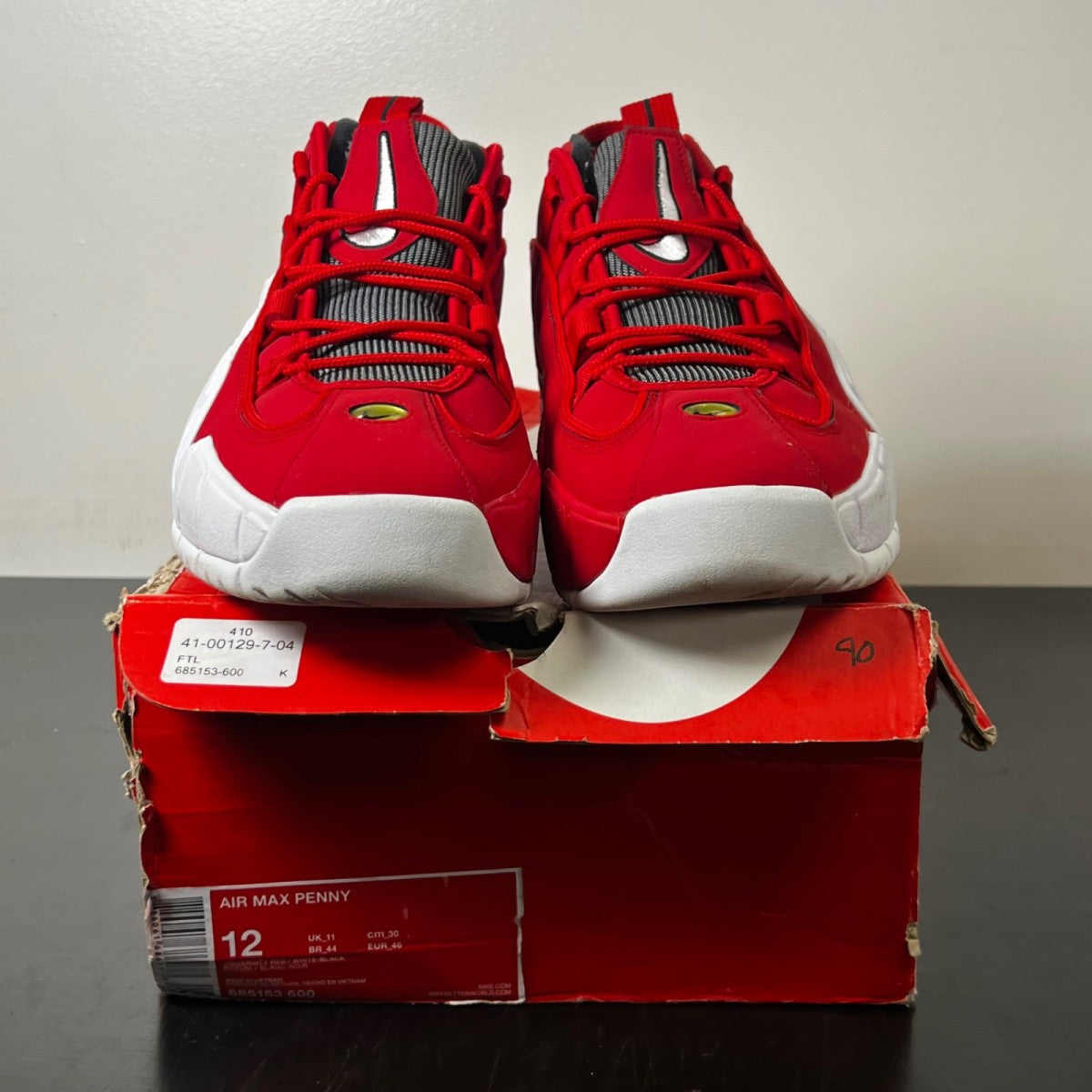 Nike Air Max Penny 1 Rival Pack 12 (Moderately Worn Pre-Owned)NikeUniversity Red/White-Black - Image 2