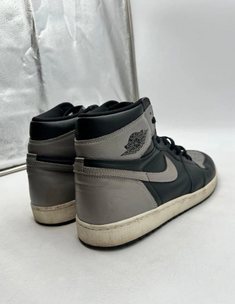 Jordan 1 Retro High Shadow (2018) 13 (Heavily Worn Pre-Owned)JordanBlack/Medium Grey-White - Image 4