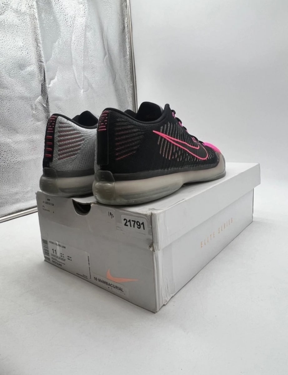 Nike Kobe 10 Elite Mambacurial 11 (Moderately Worn Pre-Owned)NikeBlack/Black-Wolf Grey-Pink Flash - Image 5