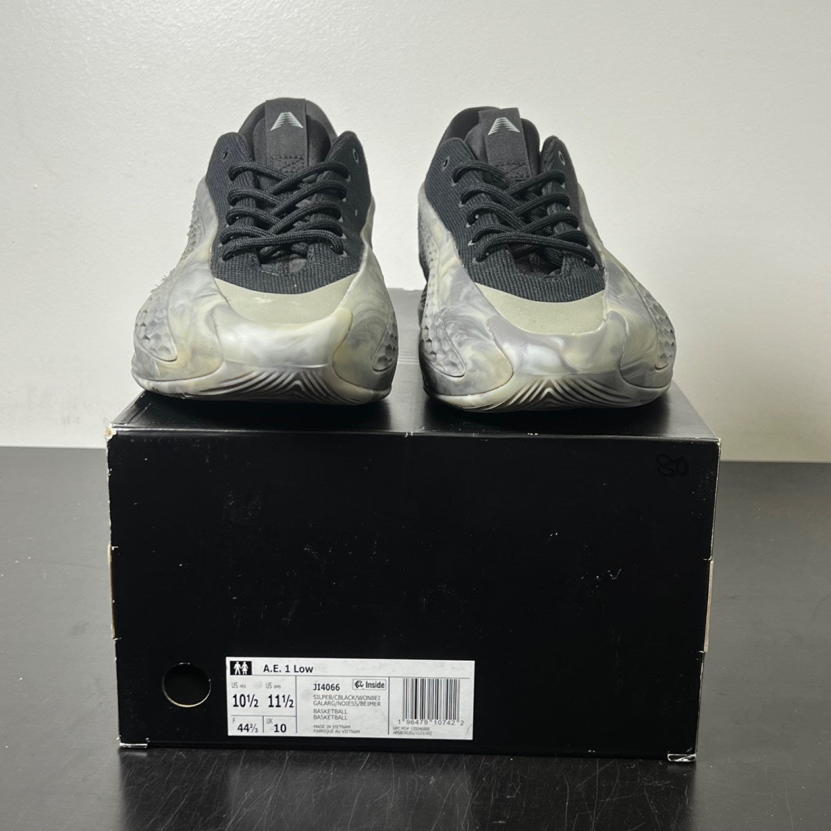 adidas AE 1 Low Ascent Pack MX Grey 10.5 (Lightly Worn Pre-Owned)adidasSilver Pebble/Core Black/Wonder Beige - Image 2