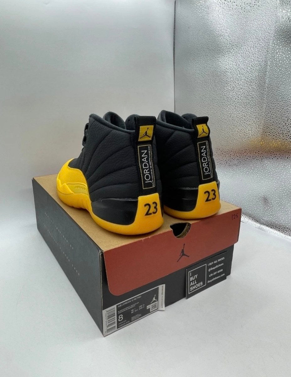 Jordan 12 Retro Black University Gold 8 (Lightly Worn Pre-Owned)JordanBlack/University Gold - Image 4