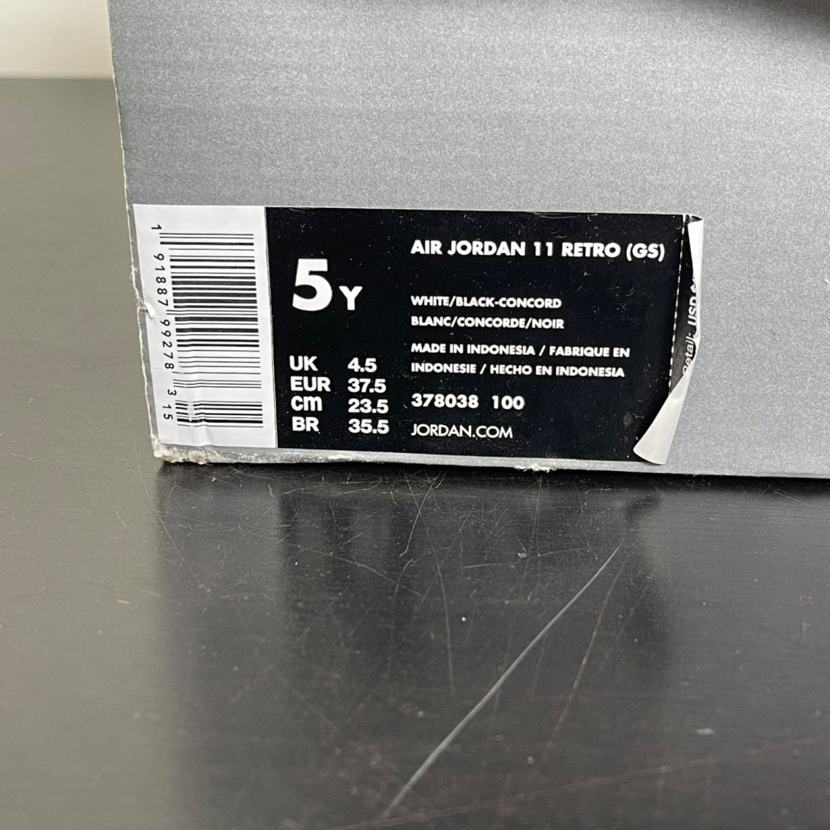 Jordan 11 Retro Concord (2018) (GS) 5Y (Moderately Worn Pre-Owned)JordanWhite/Black-Concord - Image 7