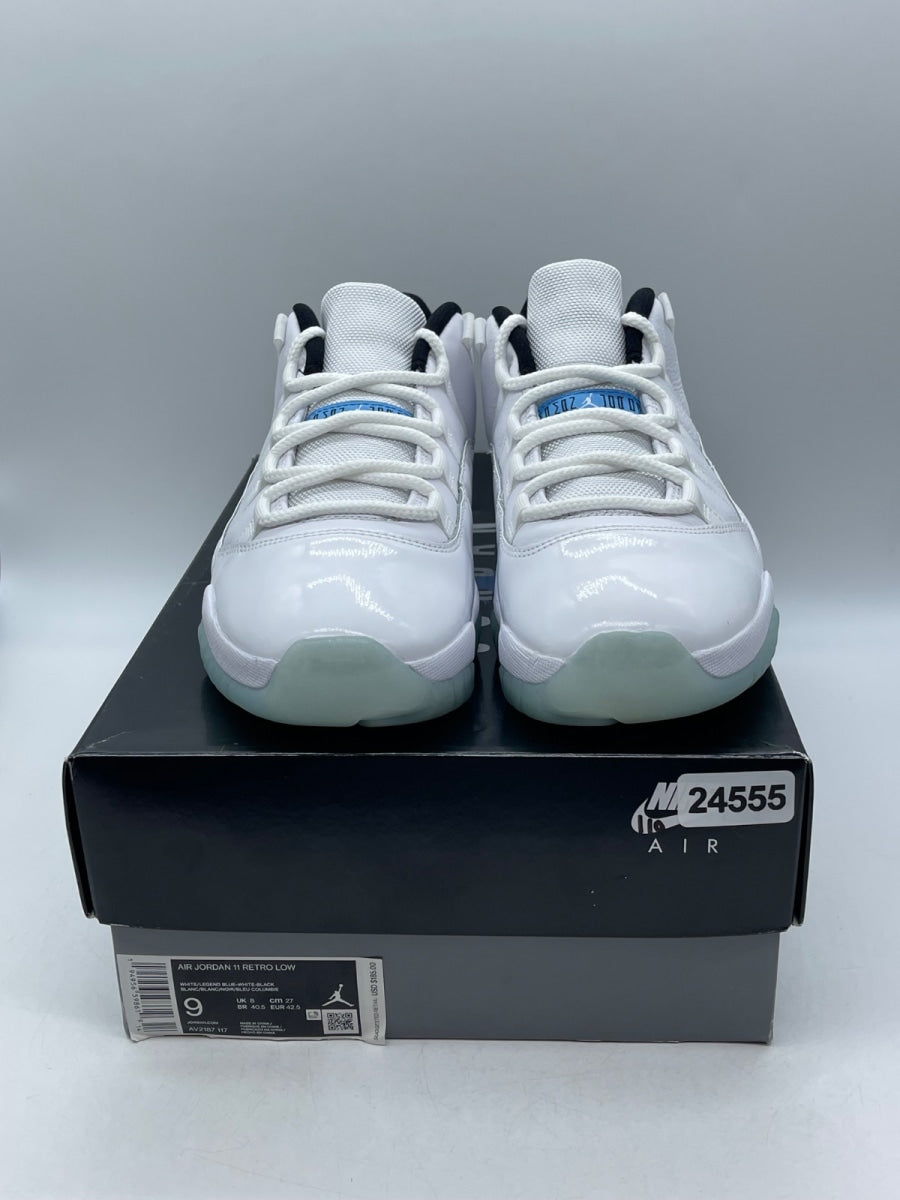 Jordan 11 Retro Low Legend Blue 9 (Moderately Worn Pre-Owned)JordanWhite/White-Black-Legend Blue - Image 2