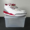 Jordan 3 Retro Cardinal Red 10.5 (New Pre-Owned)JordanWhite/Light Curry-Cardinal Red-Cement Grey - Image 1