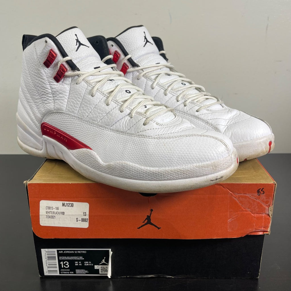 Jordan 12 Retro Twist 13 (Moderately Worn Pre-Owned)JordanWhite/Black-University Red - Image 1