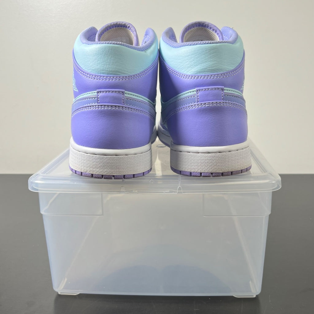 Jordan 1 Mid Purple Aqua 10.5 (Lightly Worn Pre-Owned)JordanPurple/Aqua-White - Image 6