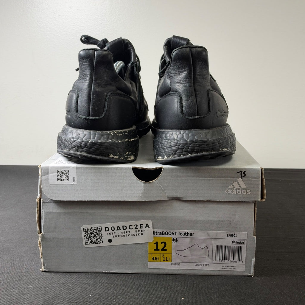 adidas Ultra Boost Leather Black (Size 12) - aux