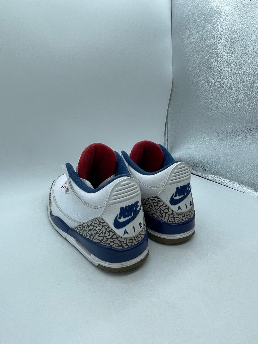 Jordan 3 Retro True Blue (2016) 10.5 (Moderately Worn Pre-Owned)JordanWhite/True Blue-Varsity Red - Image 4