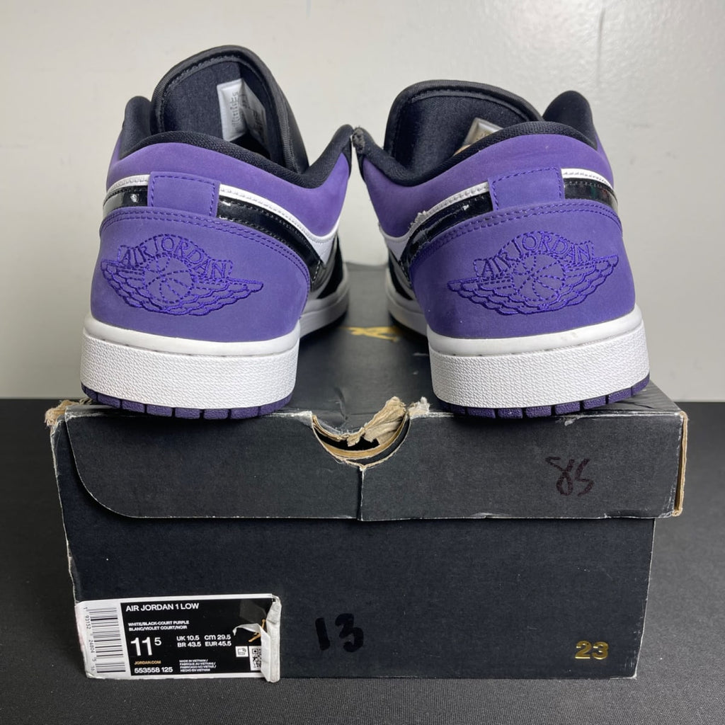 Jordan 1 Low Court Purple (Size 11.5) - aux