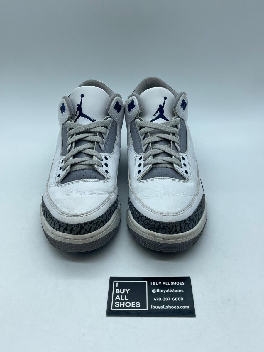 Jordan 3 Retro Midnight Navy 9 (Moderately Worn Pre-Owned) - Image 2