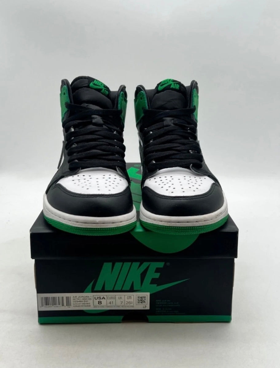 Jordan 1 Retro High OG Lucky Green 8 (Lightly Worn Pre-Owned)JordanBlack/Lucky Green-White - Image 2