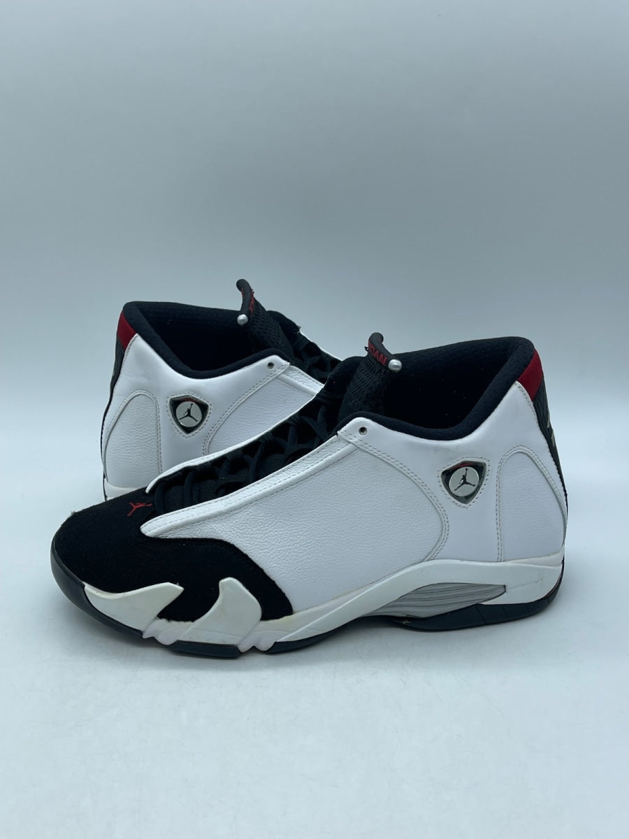 Jordan 14 Retro Black Toe (2014) 10.5 (Moderately Worn Pre-Owned)JordanWhite/Black-Varsity Red-Metallic Silver - Image 1
