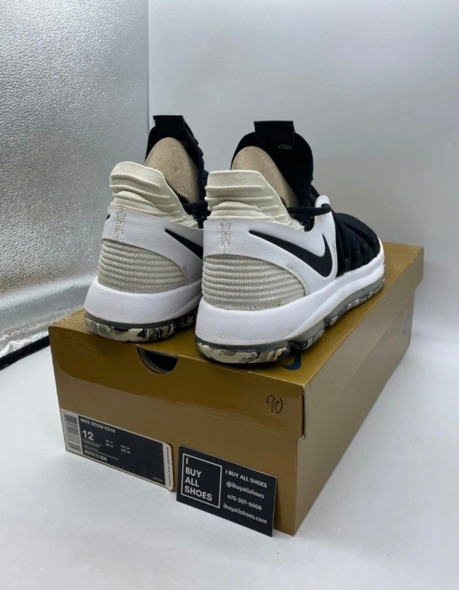 Nike KD 10 Black White 12 (Lightly Worn Pre-Owned)NikeBlack/Black-White - Image 5