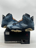 Jordan 6 Retro Washed Denim 9.5 (Lightly Worn Pre-Owned) - Image 1