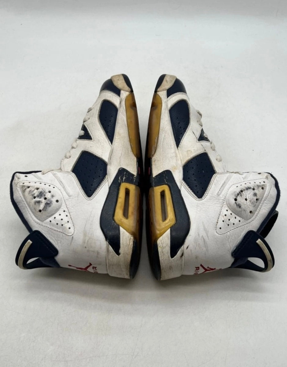 Jordan 6 Retro Olympic London (2012) 11 (Heavily Worn Pre-Owned)JordanWhite/Midnight Navy-Varsity Red - Image 6