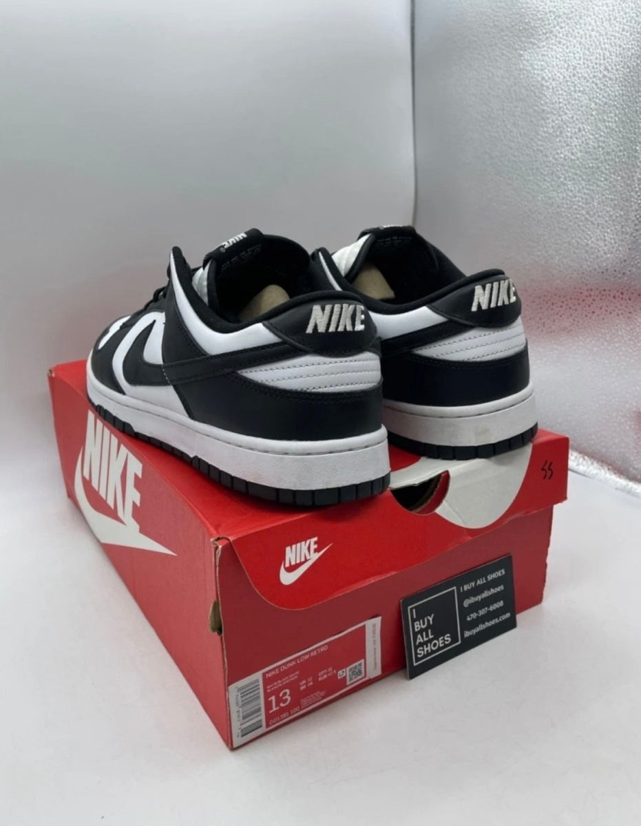 Nike Dunk Low Retro White Black Panda 13 (Lightly Worn Pre-Owned)NikeWhite/Black - Image 4