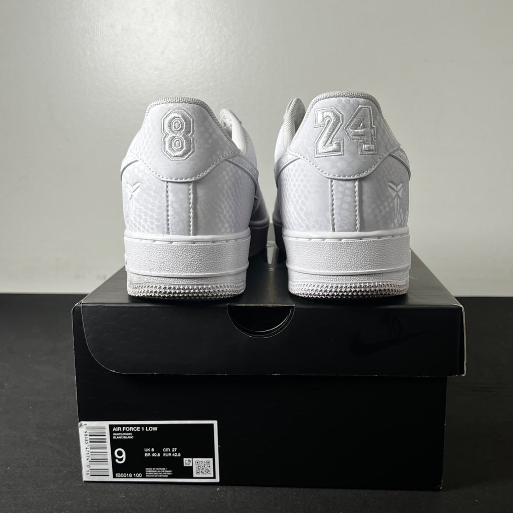 Nike Air Force 1 Low Kobe Bryant Forever White 9 (Lightly Worn Pre-Owned)NikeWhite/White - Image 5