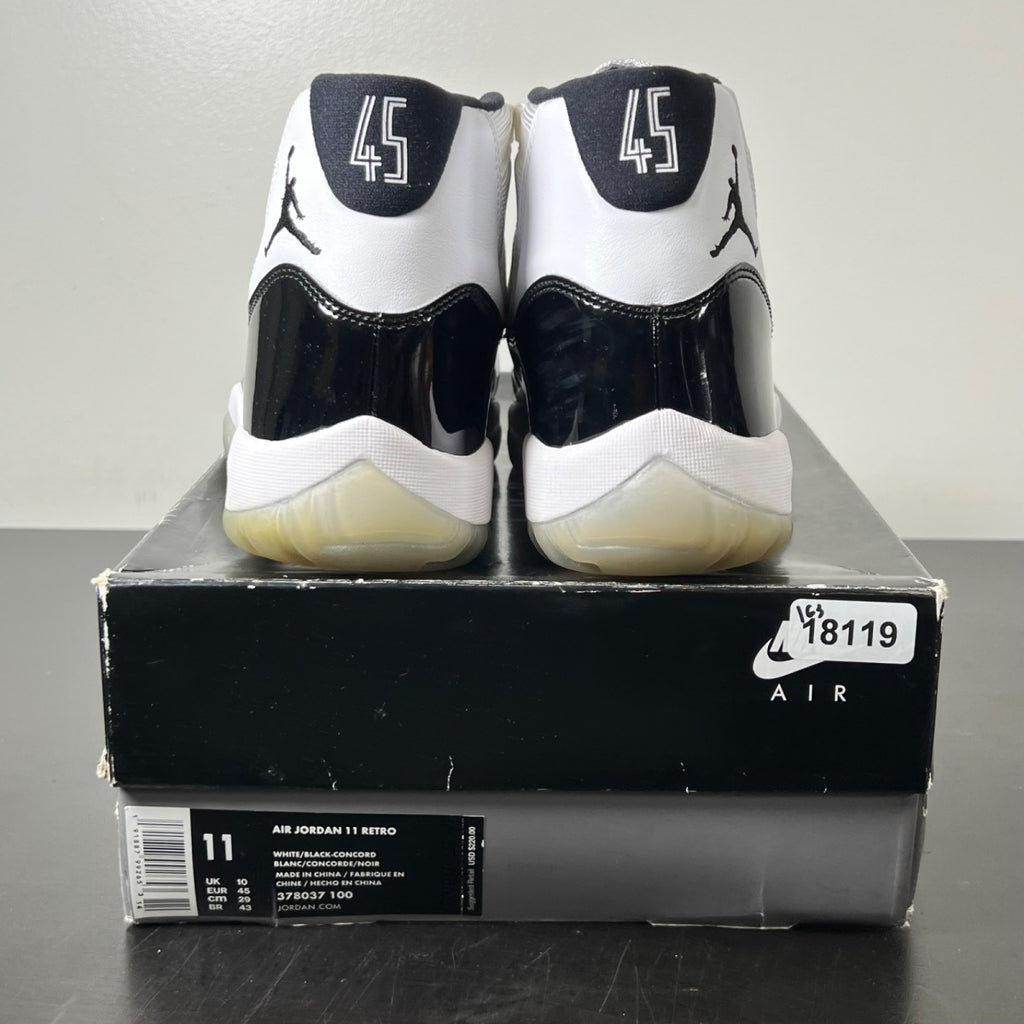 Jordan 11 Retro Concord (2018) 11 (Lightly Worn Pre-Owned)JordanWhite/Black-Concord - Image 4