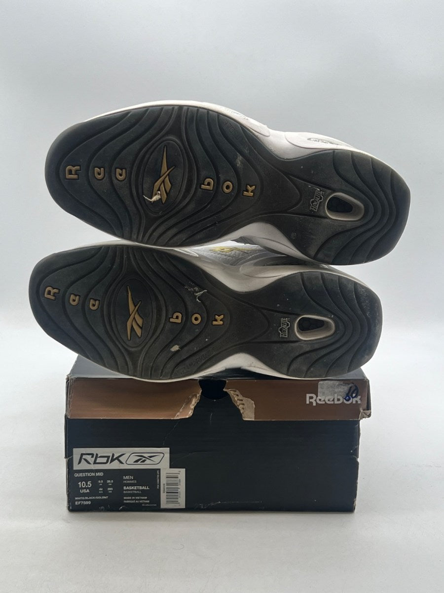 Reebok Question Mid Black Toe 10.5 (Moderately Worn Pre-Owned) - Image 8