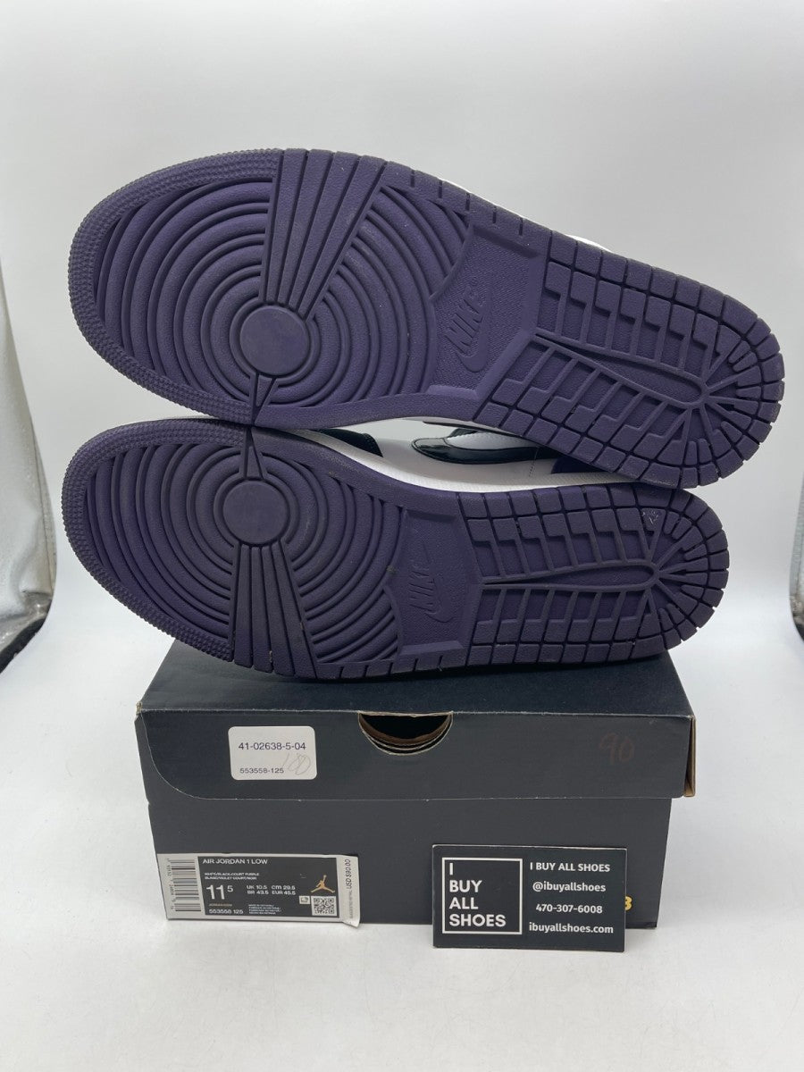 Jordan 1 Low Court Purple 11.5 (Moderately Worn Pre-Owned) - Image 7