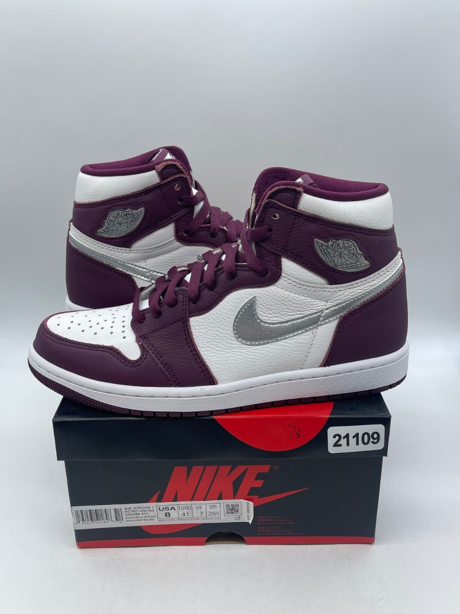 Jordan 1 Retro High OG Bordeaux 8 (Moderately Worn Pre-Owned) - Image 1