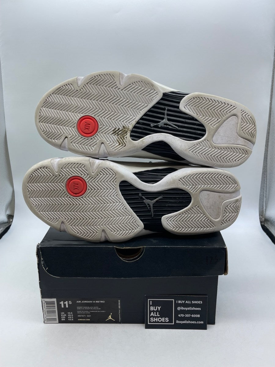 Jordan 14 Retro Desert Sand 11.5 (Heavily Worn Pre-Owned) - Image 7