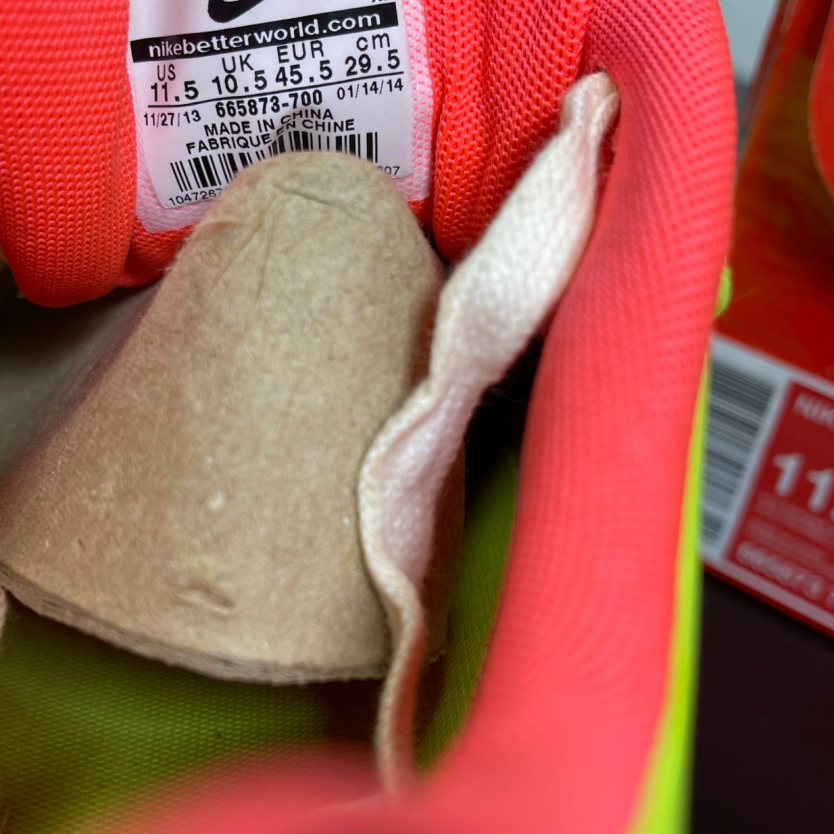 Nike Air Max 1 Magista Volt 11.5 (Moderately Worn Pre-Owned)NikeVolt/Hyper Punch-Ivory - Image 6