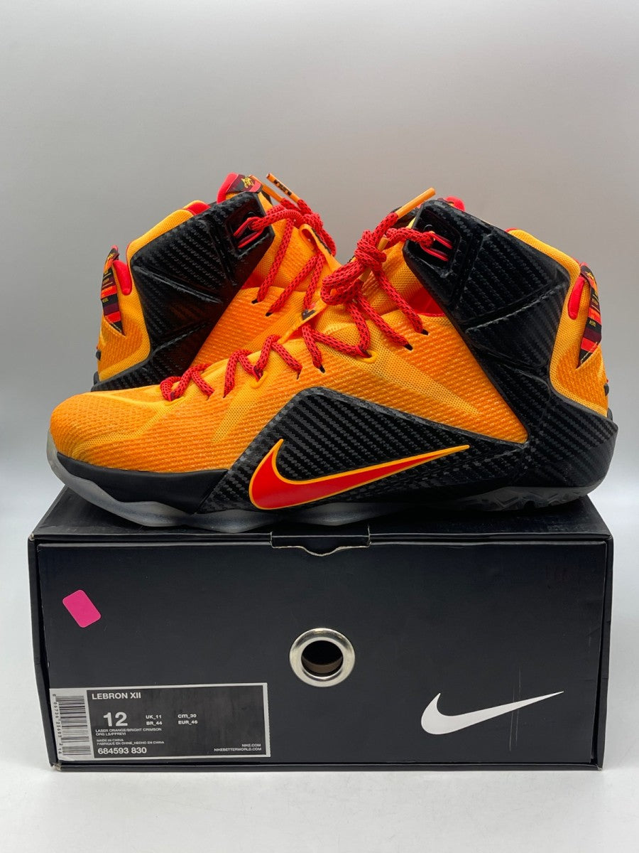 Nike LeBron 12 Witness 12 (Moderately Worn Pre-Owned)NikeLaser Orange/Green Glow-Black - Image 1