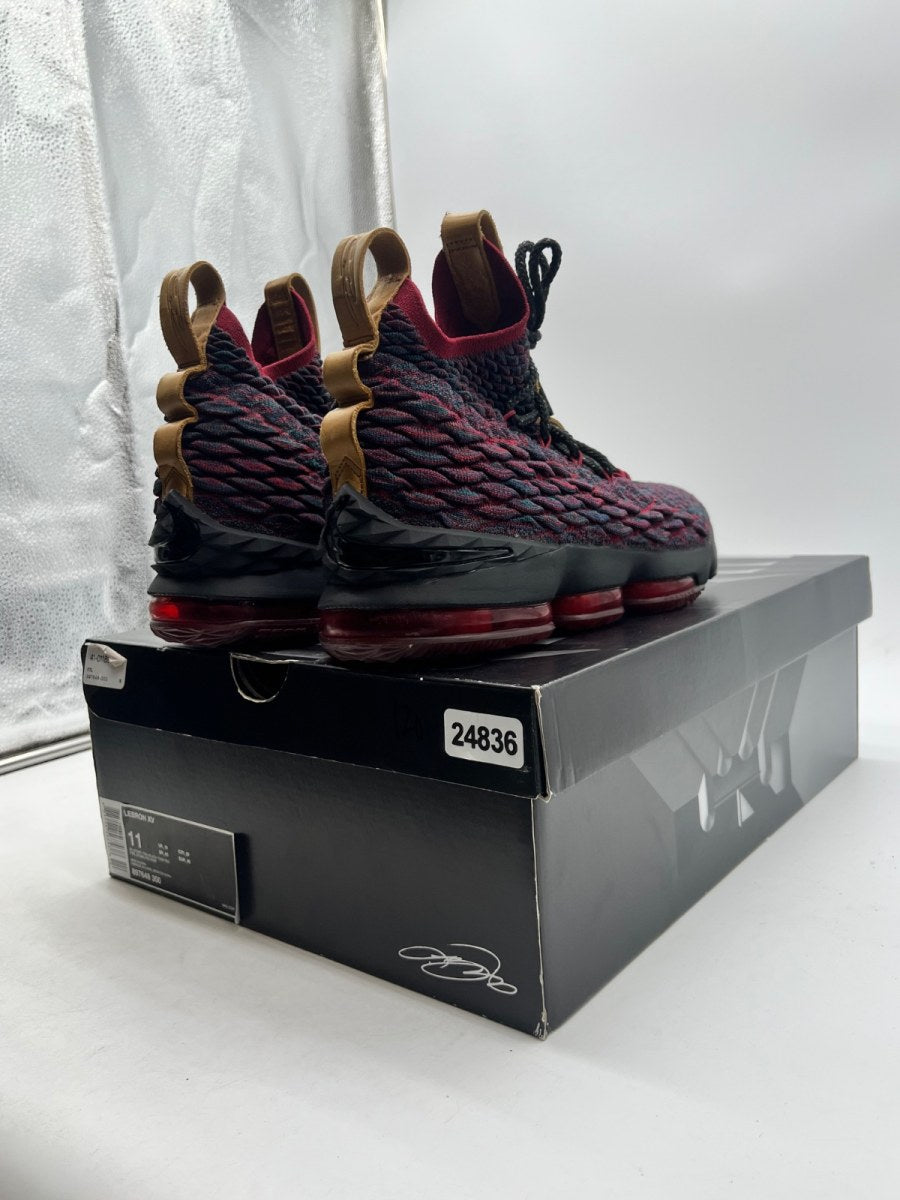 Nike LeBron 15 New Heights 11 (Lightly Worn Pre-Owned)NikeDark Atomic Teal/Ale Brown-Team Red - Image 5