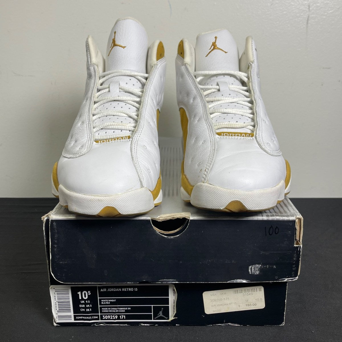 Jordan 13 Retro Wheat (2004) 10.5 (Moderately Worn Pre-Owned)JordanWhite/Wheat - Image 2