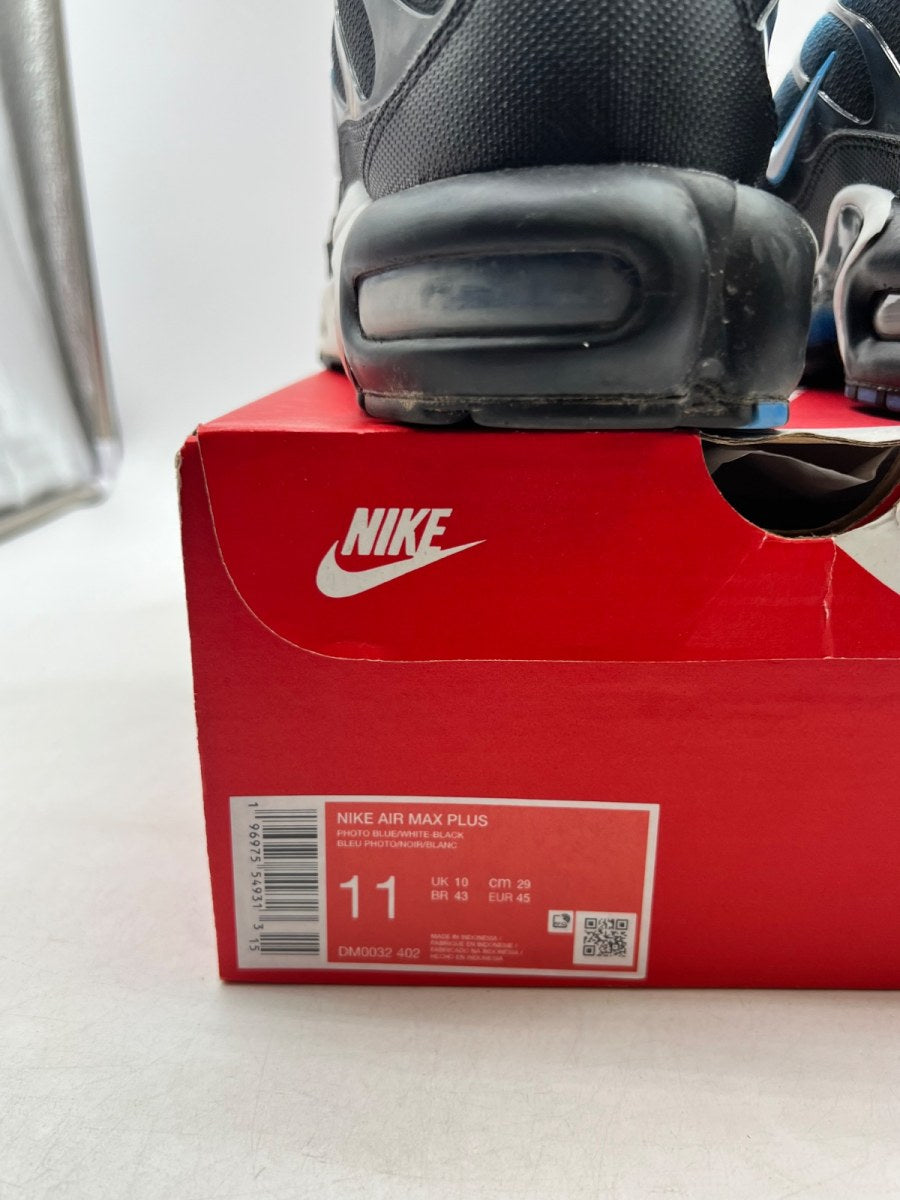 Nike Air Max Plus Aquarius Blue 11 (Moderately Worn Pre-Owned)NikePhoto Blue/Black/Aquarius Blue/White - Image 4