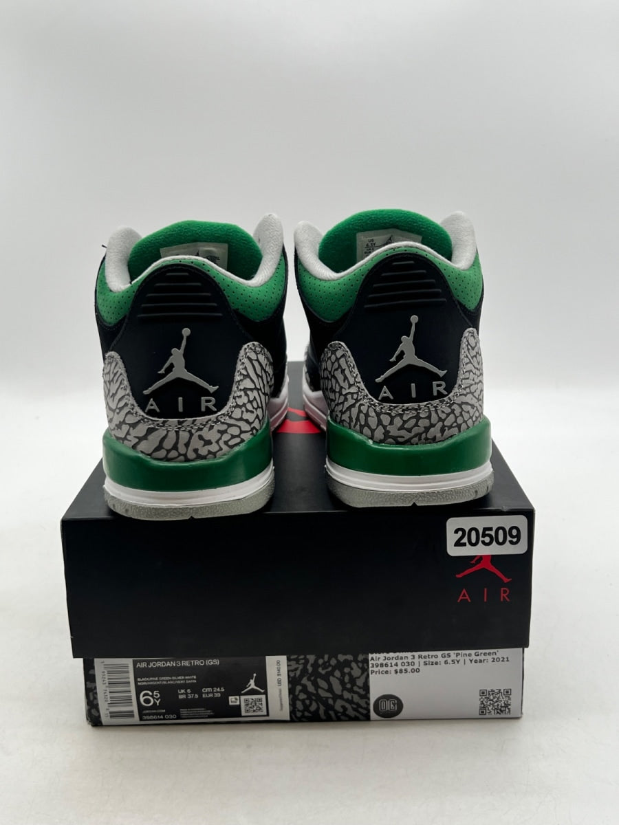Jordan 3 Retro Pine Green (GS) 6.5Y (Lightly Worn Pre-Owned) - Image 3
