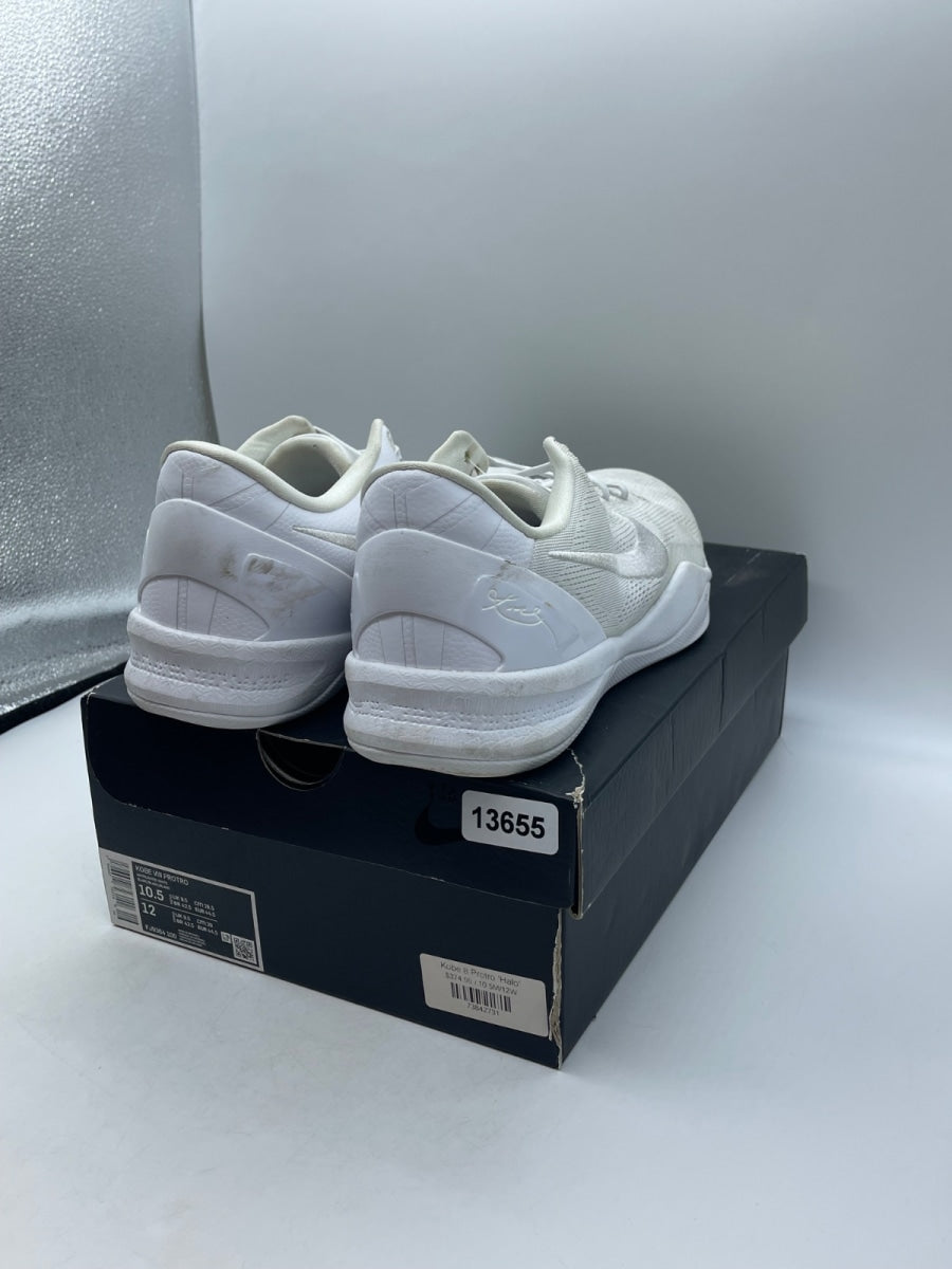 Nike Kobe 8 Protro Halo 10.5 (Moderately Worn Pre-Owned)NikeWhite/White-White - Image 5