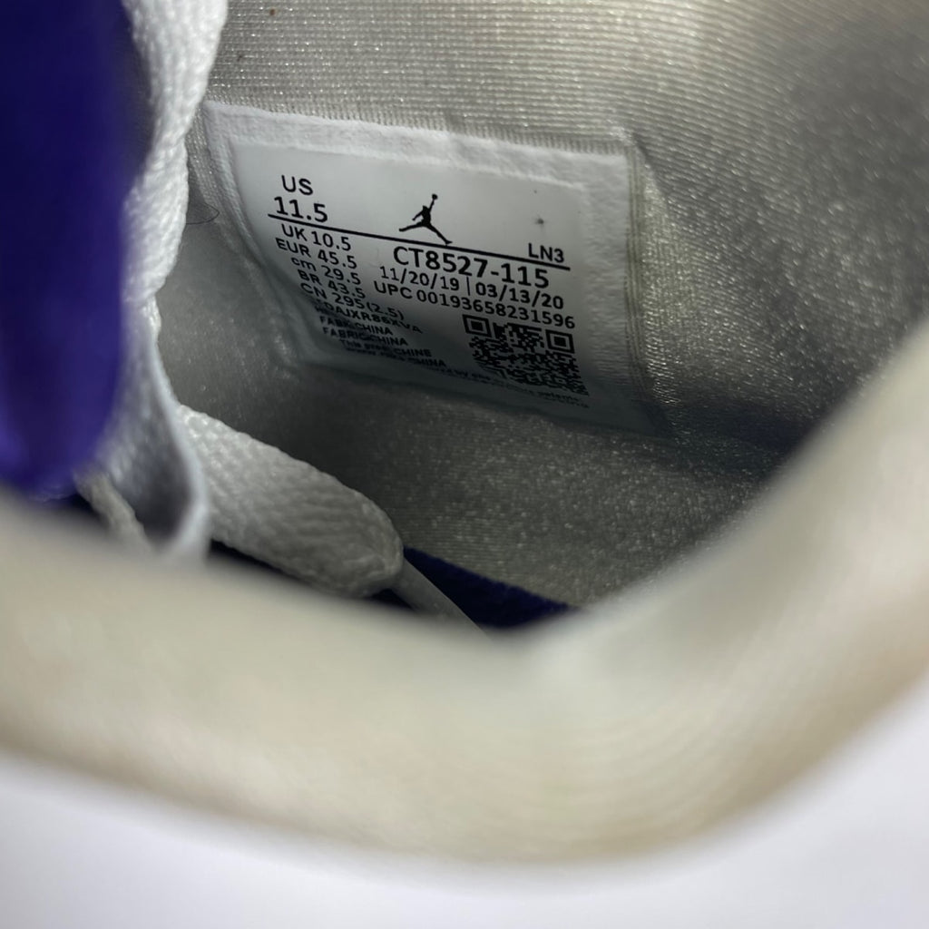 Jordan 4 Retro Metallic Purple 11.5 (Moderately Worn Pre-Owned)JordanWhite/Metallic Silver-Court Purple - Image 6