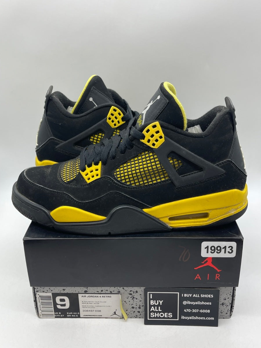 Jordan 4 Retro Thunder (2012) 9 (Moderately Worn Pre-Owned) - Image 1