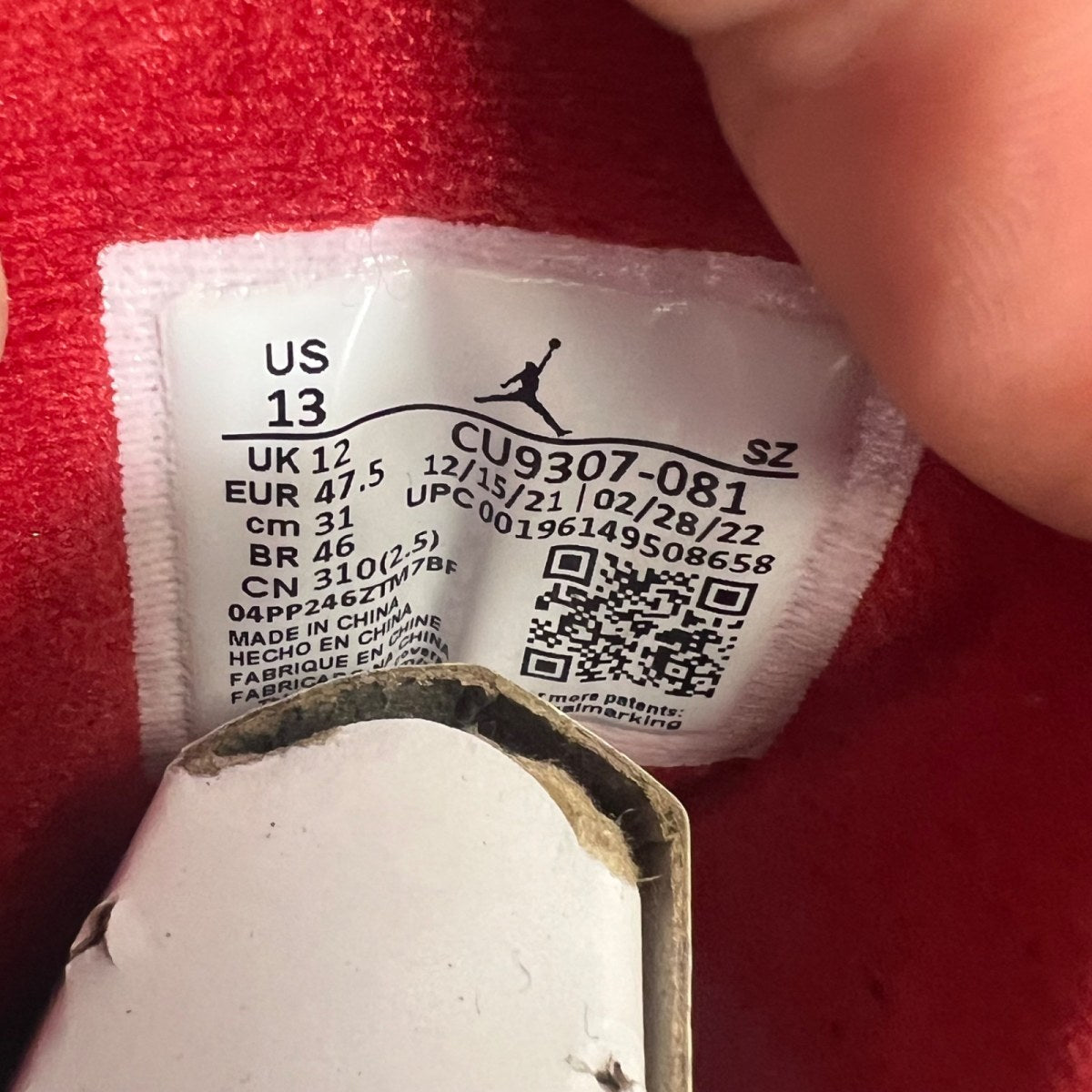 Jordan 7 Retro Citrus (2022) 13 (Lightly Worn Pre-Owned)JordanBlack/Citrus-Varsity Red - Image 7