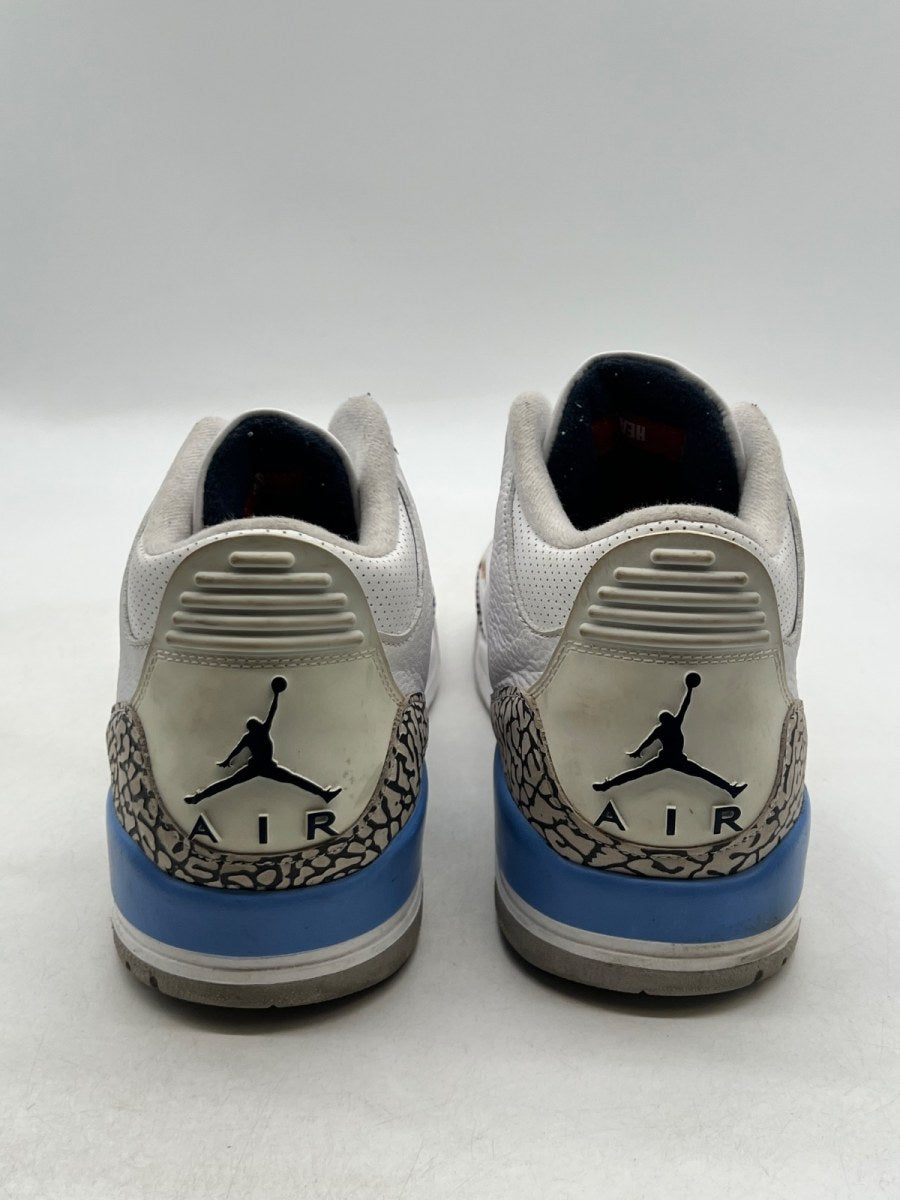 Jordan 3 Retro UNC (2020) 13 (Moderately Worn Pre-Owned)JordanWhite/Valor Blue-Tech Grey - Image 3