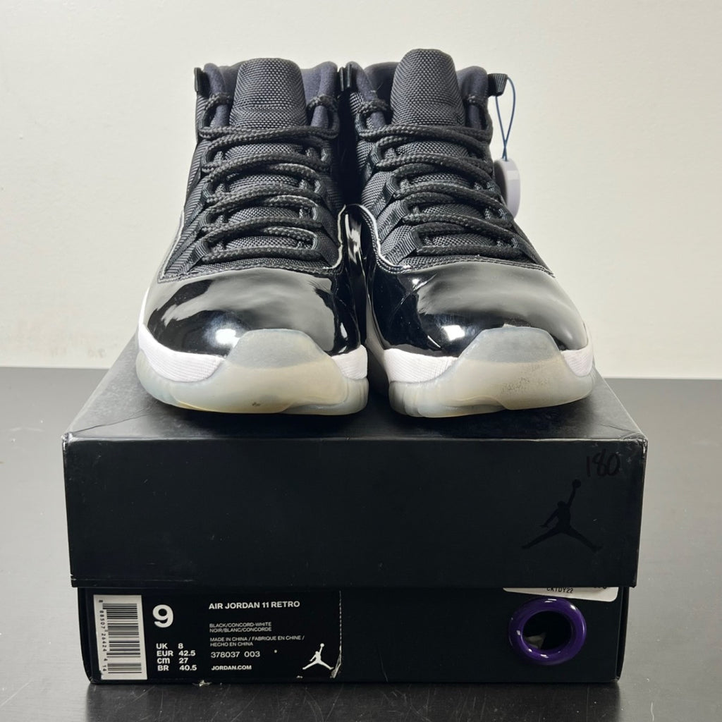 Jordan 11 Retro Space Jam (2016) 9 (Moderately Worn Pre-Owned)JordanBlack/Dark Concord-White - Image 2
